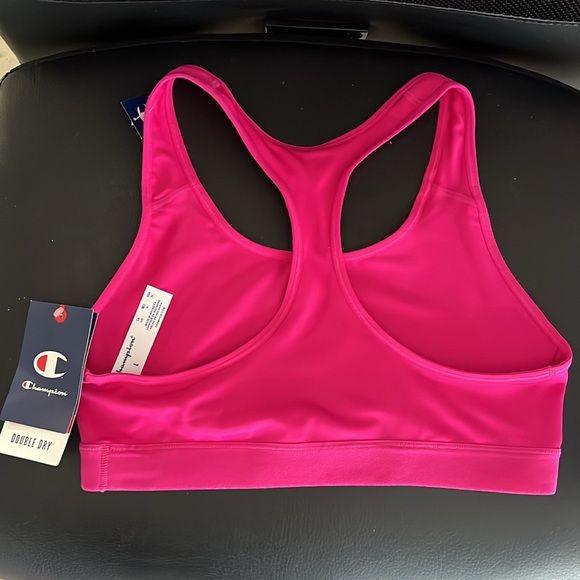 New Champion Compression Sports Bra, C Logo color Fantastic Fuchsia M/L - Picture 7 of 7